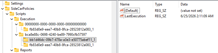 delete registry execution